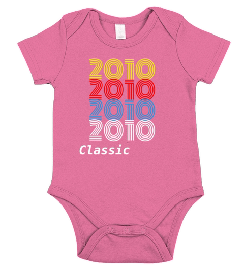 Birthday Gift Vintage 2010 T-Shirt Men Women Short Sleeve Baby One-Piece