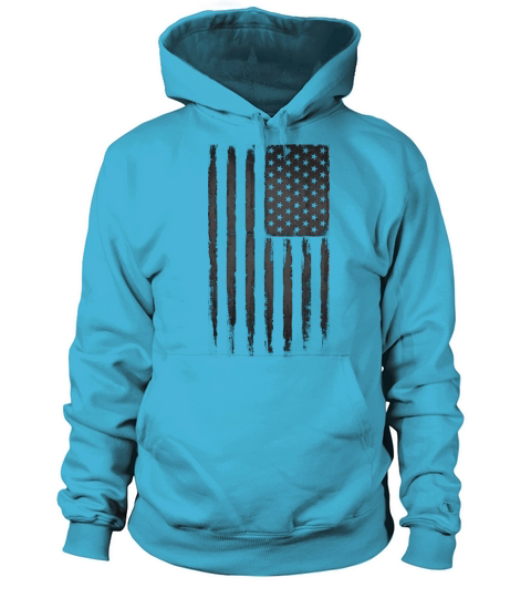 Black Grunge American flag Women's Hoodie