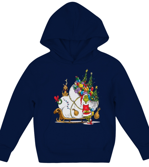 Dr Seuss Grinch Sleigh Kids Hoodie