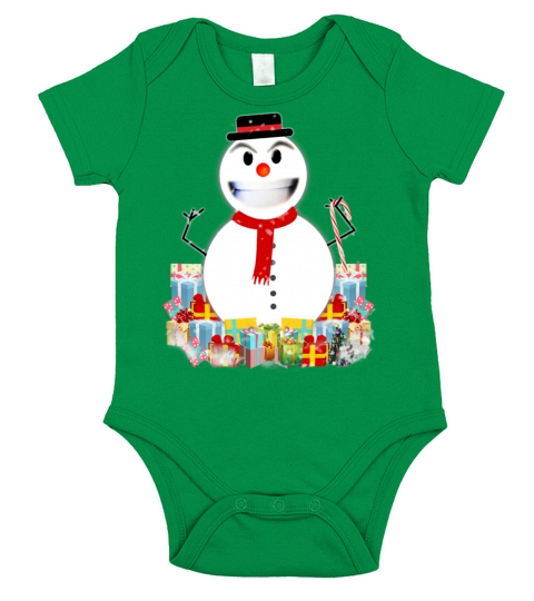 snowman Short Sleeve Baby One-Piece