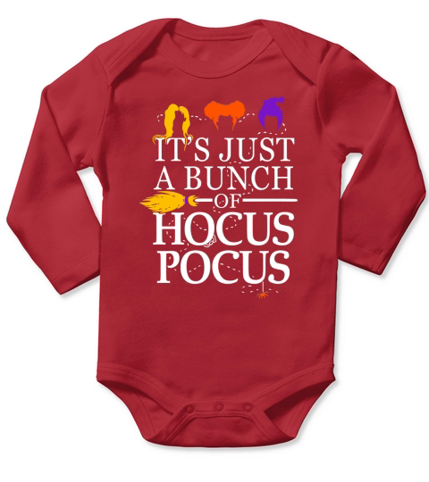 Its Just a Bunch of Hocus Pocus Halloween Long Sleeve Baby One-Piece