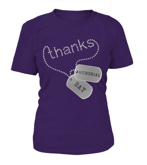 Thanks Memorial Day Military Veteran Dog Tags Women's T-Shirt