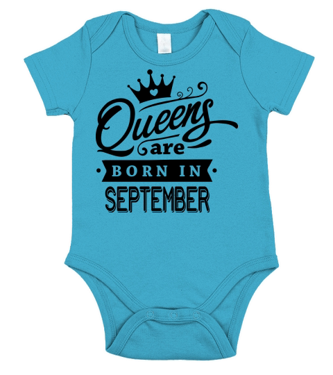 Queens Are Born In September Short Sleeve Baby One-Piece