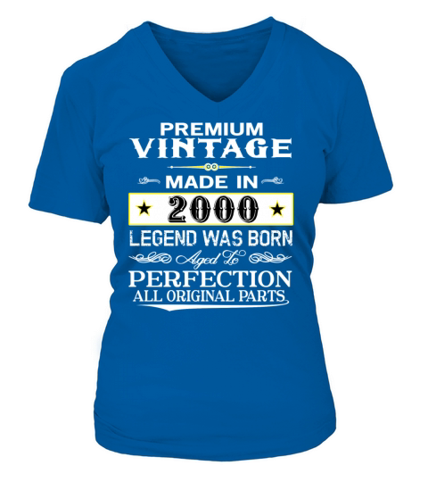 PREMIUM VINTAGE 2000 Women's V-Neck T-shirt