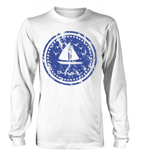 Sailboat Vintage Retro Used Look Ahoy Women's Long Sleeve
