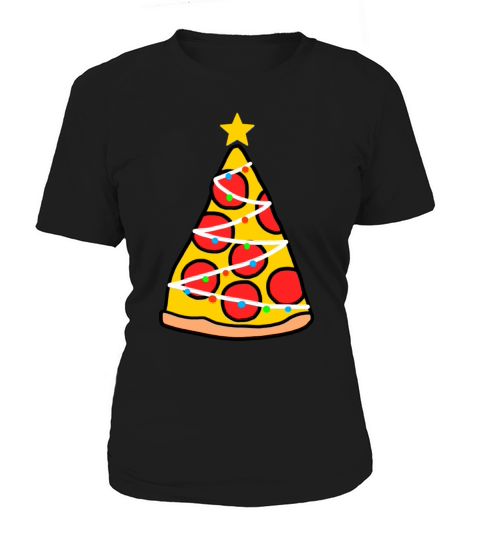 Funny Pizza Christmas Tree Xmas Apparel Women's T-Shirt
