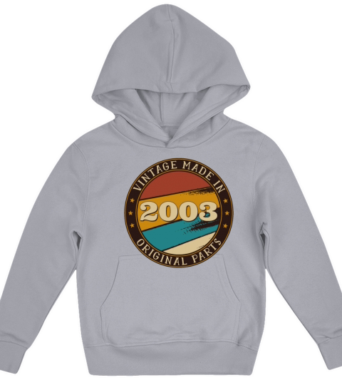 18th Birthday Vintage 18 Years Old Made In 2003 Gi Kids Hoodie