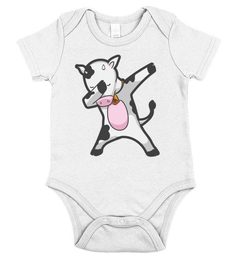 Dabbing COW   CALF  Dab Animal Short Sleeve Baby One-Piece