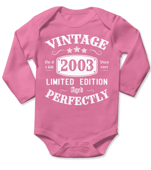 Vintage 2003 Limited Edition Aged Perfectly Long Sleeve Baby One-Piece