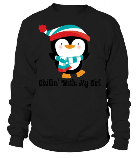 Penguin Couples Chillin With My Girl Women's Sweatshirt