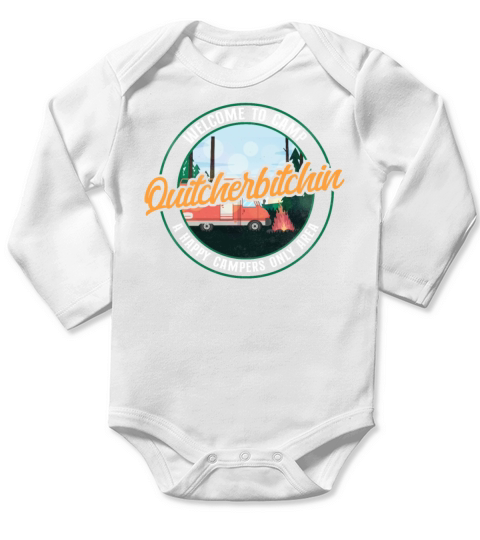 Camping Welcome To Camp Long Sleeve Baby One-Piece