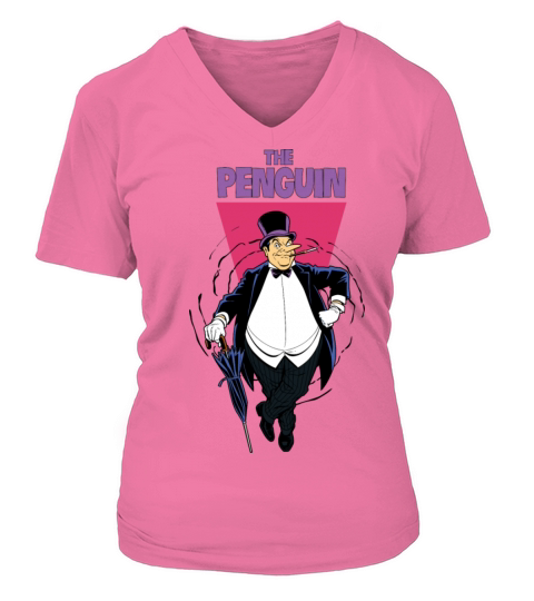 DC Comics Batman Villain The Penguin Vintage Women's V-Neck T-shirt