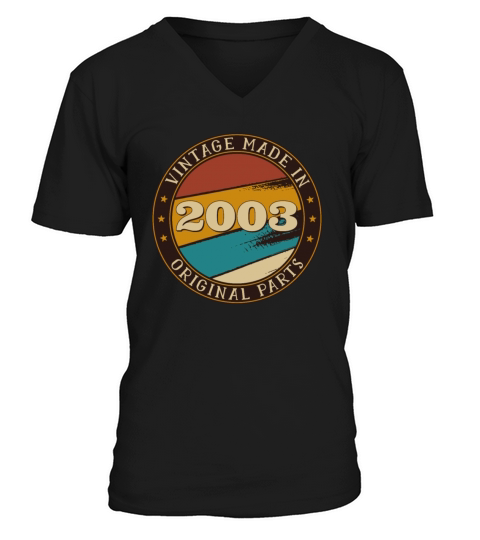 18th Birthday Vintage 18 Years Old Made In 2003 Gi Men's V-Neck T-shirt