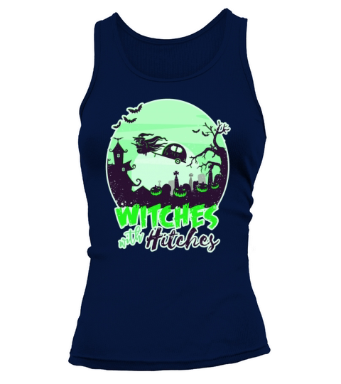 Witches With Hitches Halloween Camping Caravan Moo Women's Tank Top