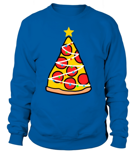 Funny Pizza Christmas Tree Xmas Apparel Women's Sweatshirt