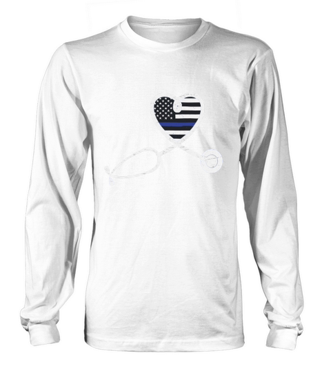 Nurse Wife Police Officer Heart Women's Long Sleeve