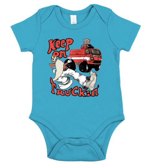 Keep On Truckin Vintage 1970 Short Sleeve Baby One-Piece