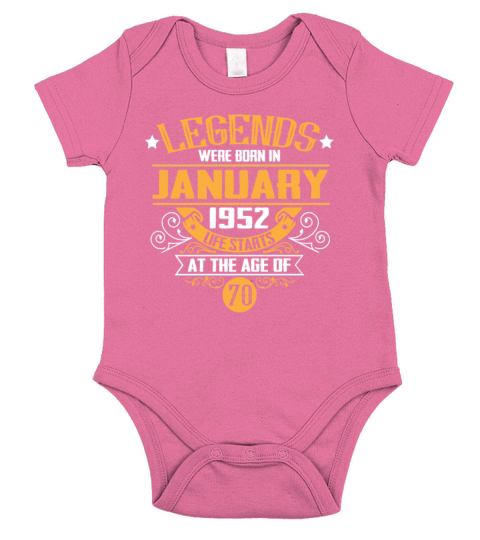 legends were born in January 1952 Short Sleeve Baby One-Piece