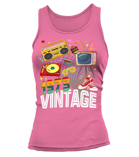 47th Birthday 47 Years Old Vintage 1973 Retro 80s Women's Tank Top