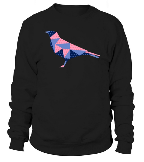 Origami pink and blue bird Women's Sweatshirt