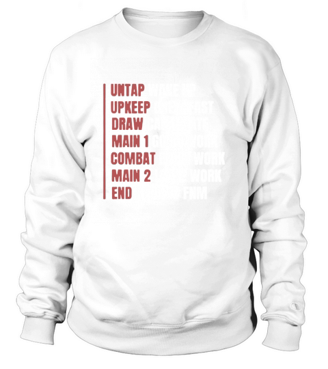 Untap Wake Up Up Keep Breakfast Draw Caffeinate Mtg Phases Of Life Sweatshirt Unisex