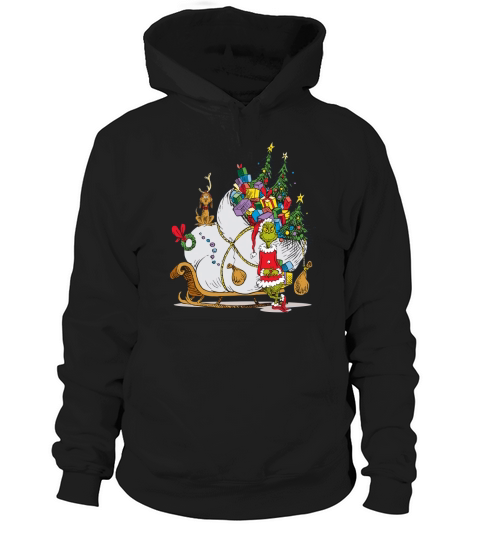 Dr Seuss Grinch Sleigh Hoodie Unisex