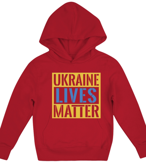 Ukraine Lives Matter Vintage Ukrainian Flag Kids Hoodie