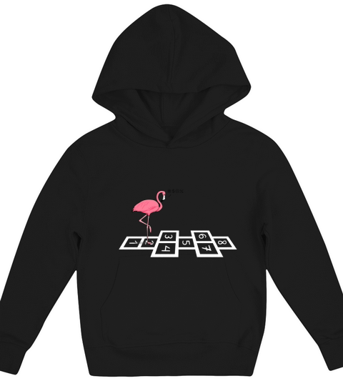 funny flamingo hopscotch Kids Hoodie