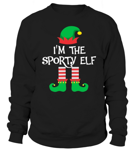 I m The Sporty Elf Matching Family Group Christmas Men's Sweatshirt