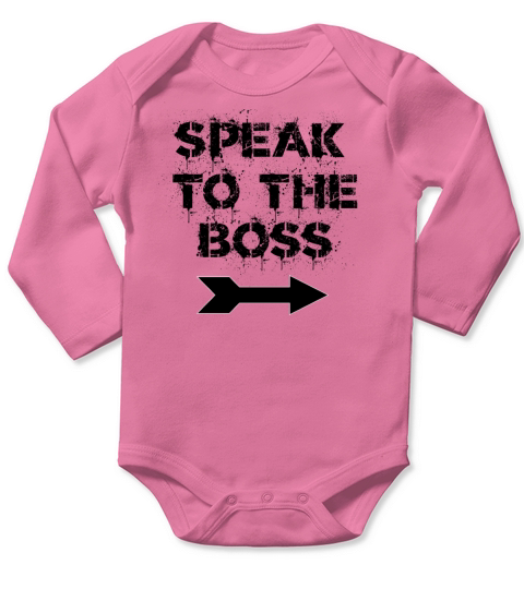 Speak to the Boss Long Sleeve Baby One-Piece