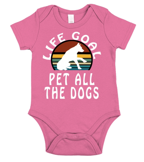 Life Goal Pet All The Dogs T-Shirt Short Sleeve Baby One-Piece