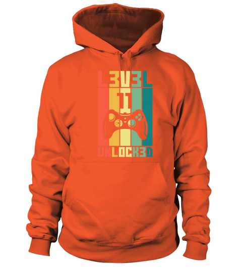 Level 11 Unlocked Vintage Gamer 11th Birthday Gift Women's Hoodie