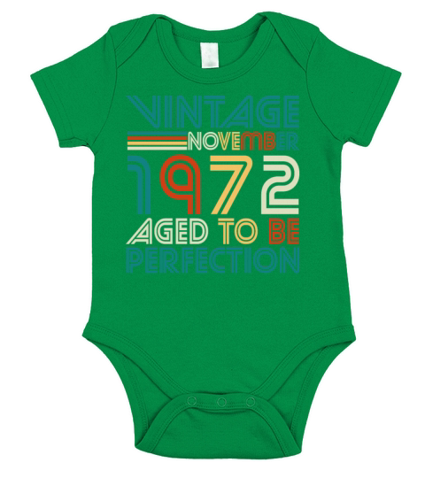 In November 1972 Retro Perfection Short Sleeve Baby One-Piece