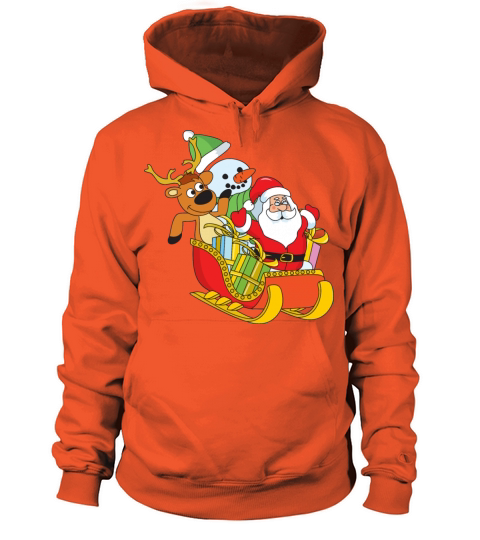 Funny Santa Claus Reindeer Snowman Christmas Xmas Women's Hoodie