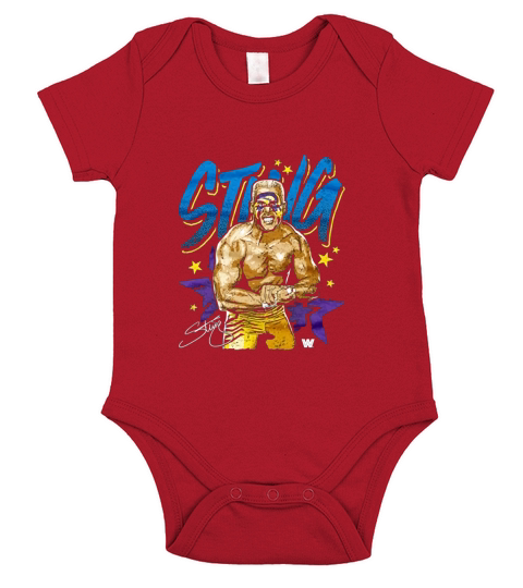 500 LEVEL Sting WWE  Sting Old School Short Sleeve Baby One-Piece