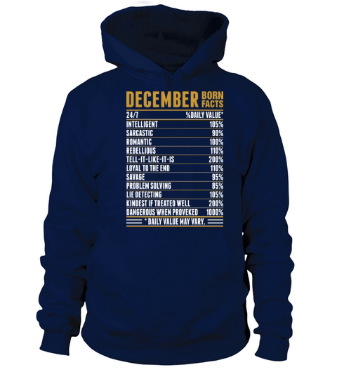 December Born Facts Tshirt Women's Hoodie