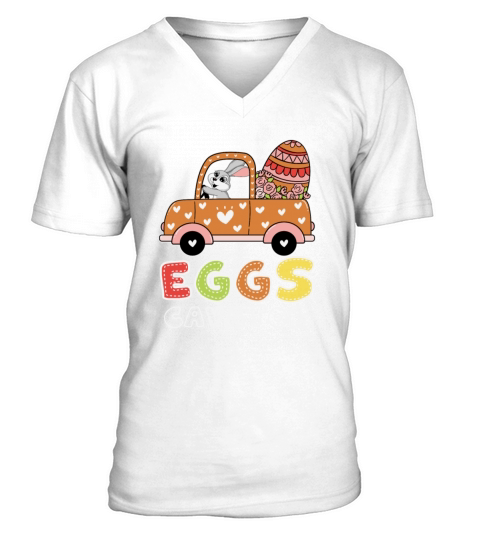 Easter Egg Hunt Funny Eggs Cavator V-Neck T-shirt