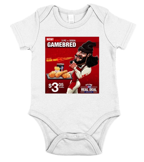 Jorge Masvidal 3 Piece and a Soda MMA Fighter Chicken Short Sleeve Baby One-Piece