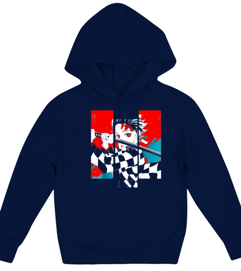 Retro Slayer Demon Anime Arts Kids Hoodie