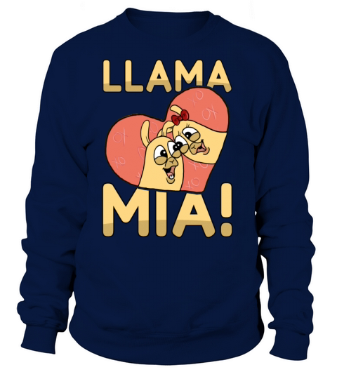 Llama Mia Valentines Day Pink Love Heart Gift Women's Sweatshirt