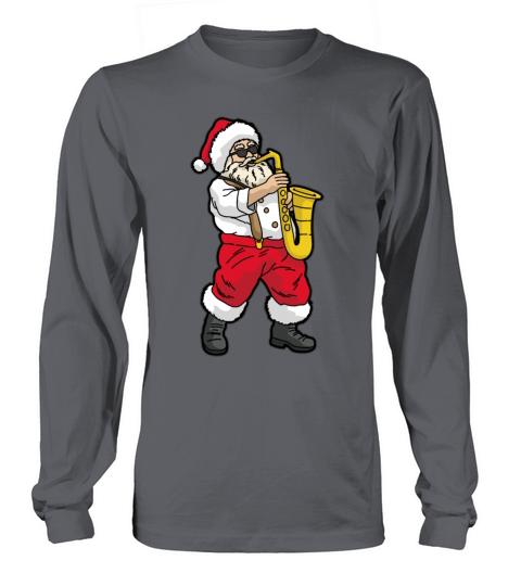SANTA Playing SAXOPHONE Women's Long Sleeve