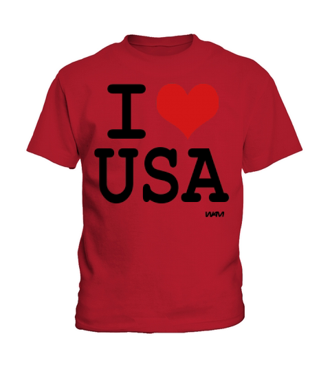 i love usa by wam Kids T-Shirt