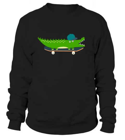 Funny Crocodile Skateboard Gift Women's Sweatshirt