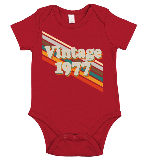 Retro Vintage 1977 Short Sleeve Baby One-Piece