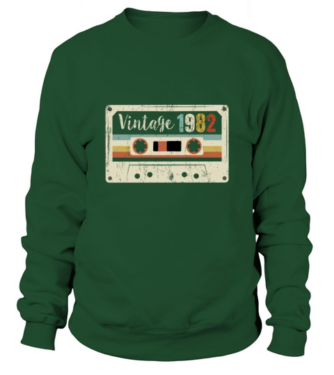 38Th Birthday Gifts Vintage 1982 38 Years Old Cass Men's Sweatshirt