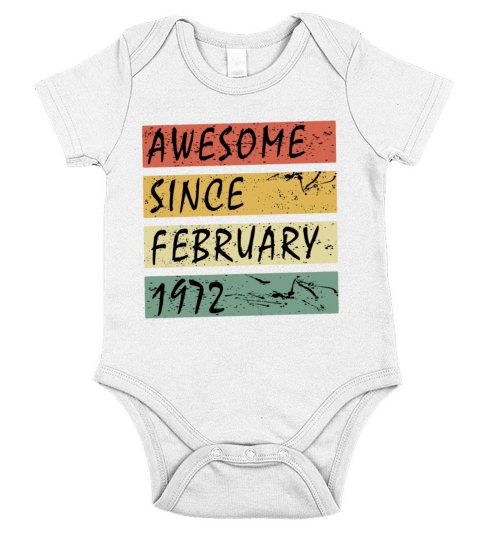 February 1972 vintage gift idea Short Sleeve Baby One-Piece