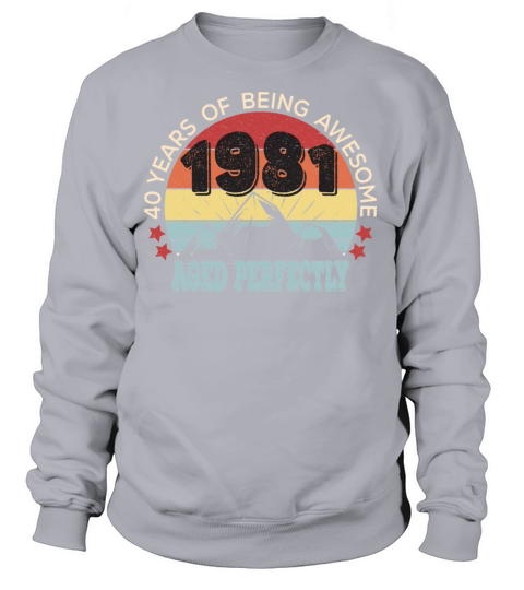 40 Years Old Gift 1981 - Vintage 34th Birthday Women's Sweatshirt