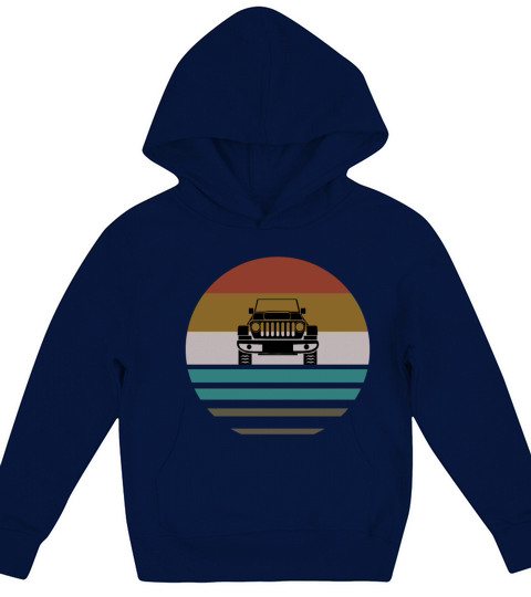 Vintage Jeeps Shirt Retro 70s Distressed Off Road Kids Hoodie