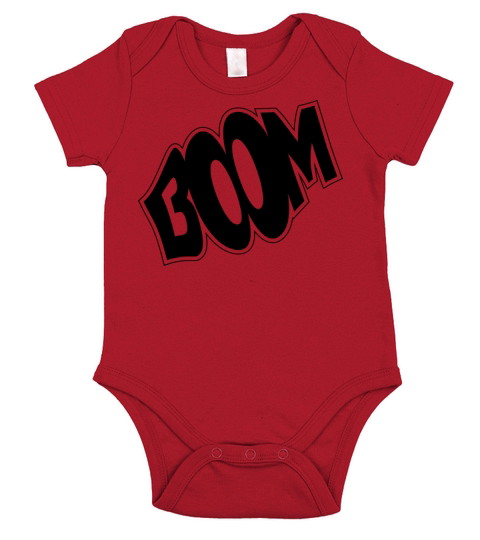Boom Explosion Bazooka Word Gift Present Short Sleeve Baby One-Piece