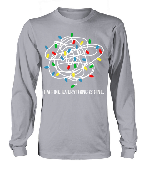 Christmas Lights Im Fine Everything Is Fine Women's Long Sleeve